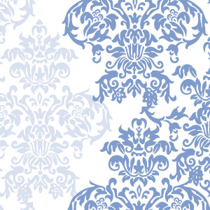 上品なブルーのレース柄。