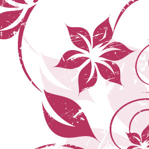 着物のようなレトロ花柄。