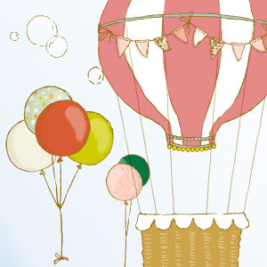 色とりどりのバルーンが舞う空。