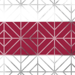 ひし形に交差する縁のデザイン。